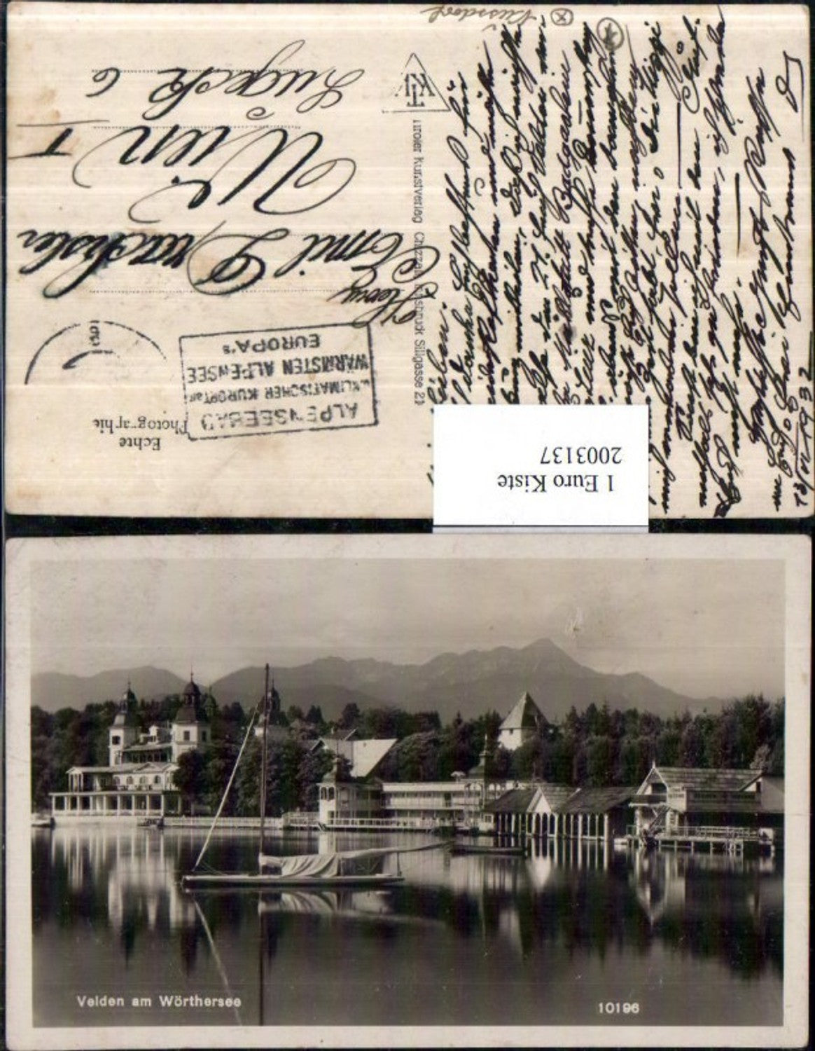 2003137,Velden a. Wörthersee Partie Segelboot