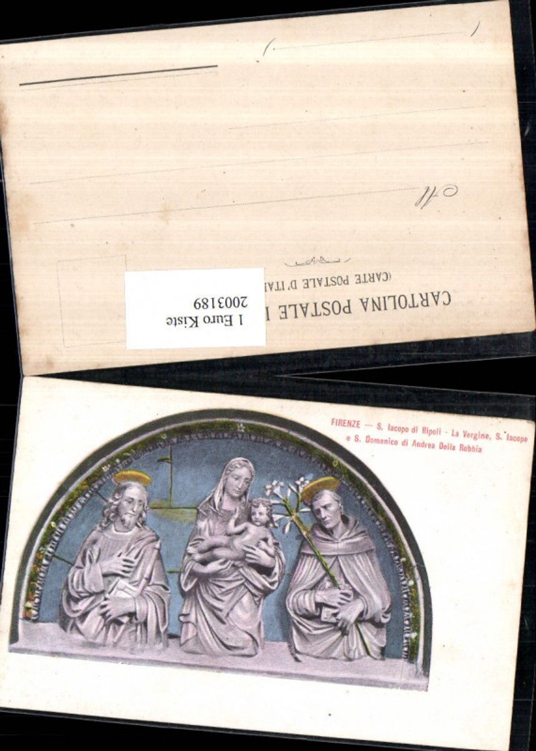 2003189,Firenze Florenz San lacopo di Ripoli La Vergine S. lacopo e S. Domenico di Andrea Della Robbia Relief