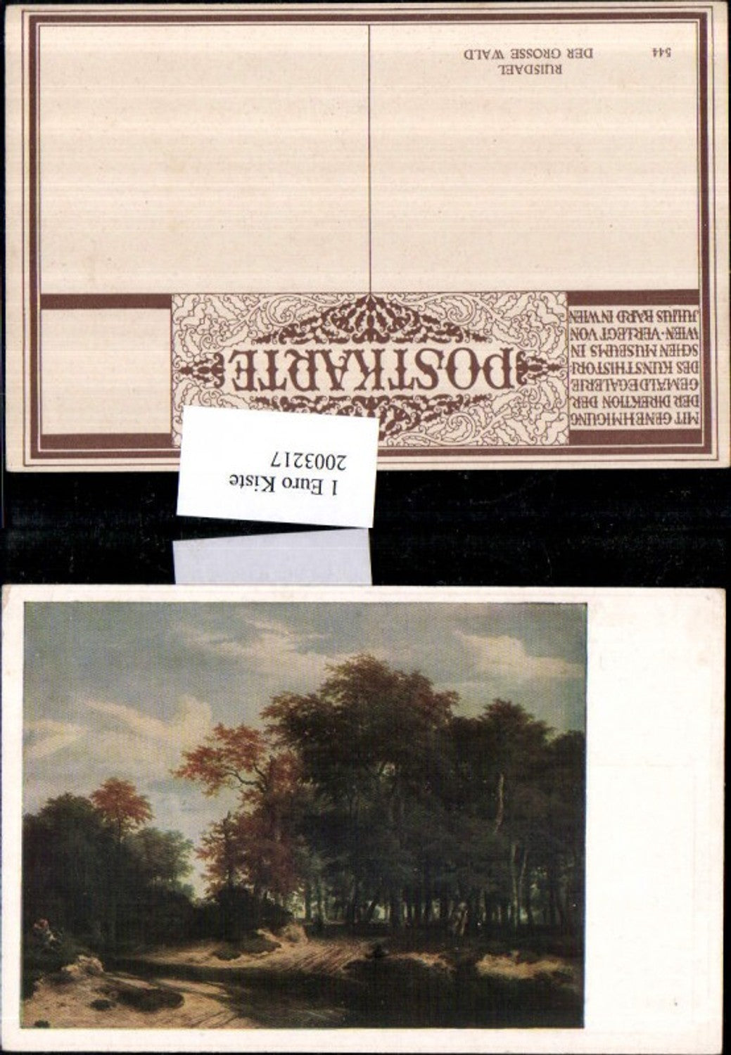 2003217,Künstler AK Ruisdael Der große Wald Landschaft