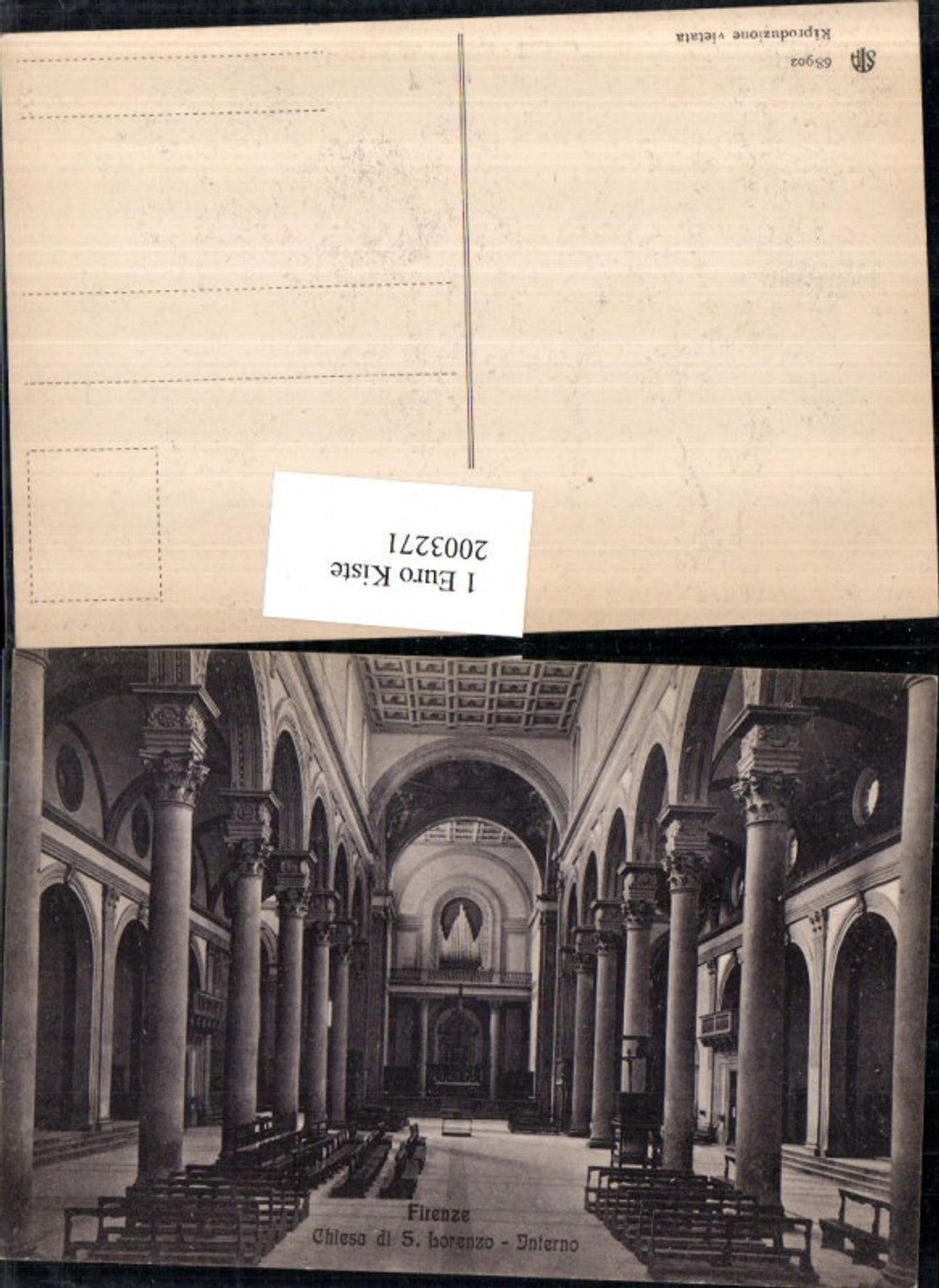 2003271,Firenze Florenz Chiesa di San Lorenzo Kirche Innenansicht