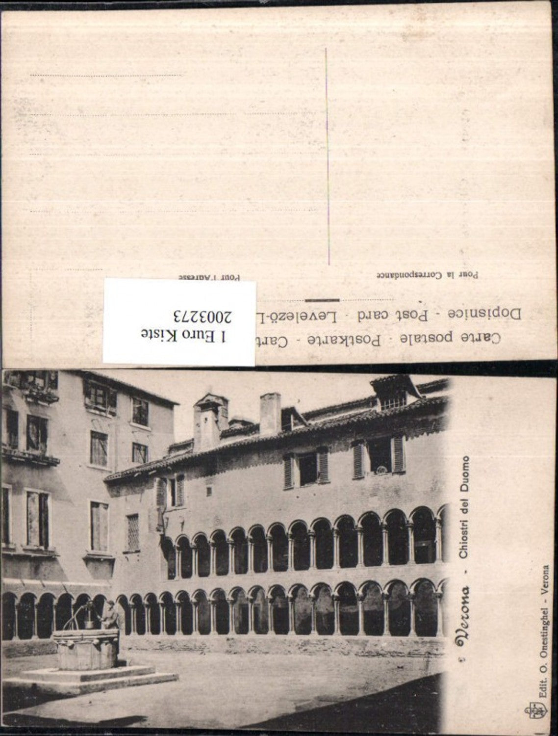 2003273,Verona Chiostri del Duomo Arkaden Brunnen