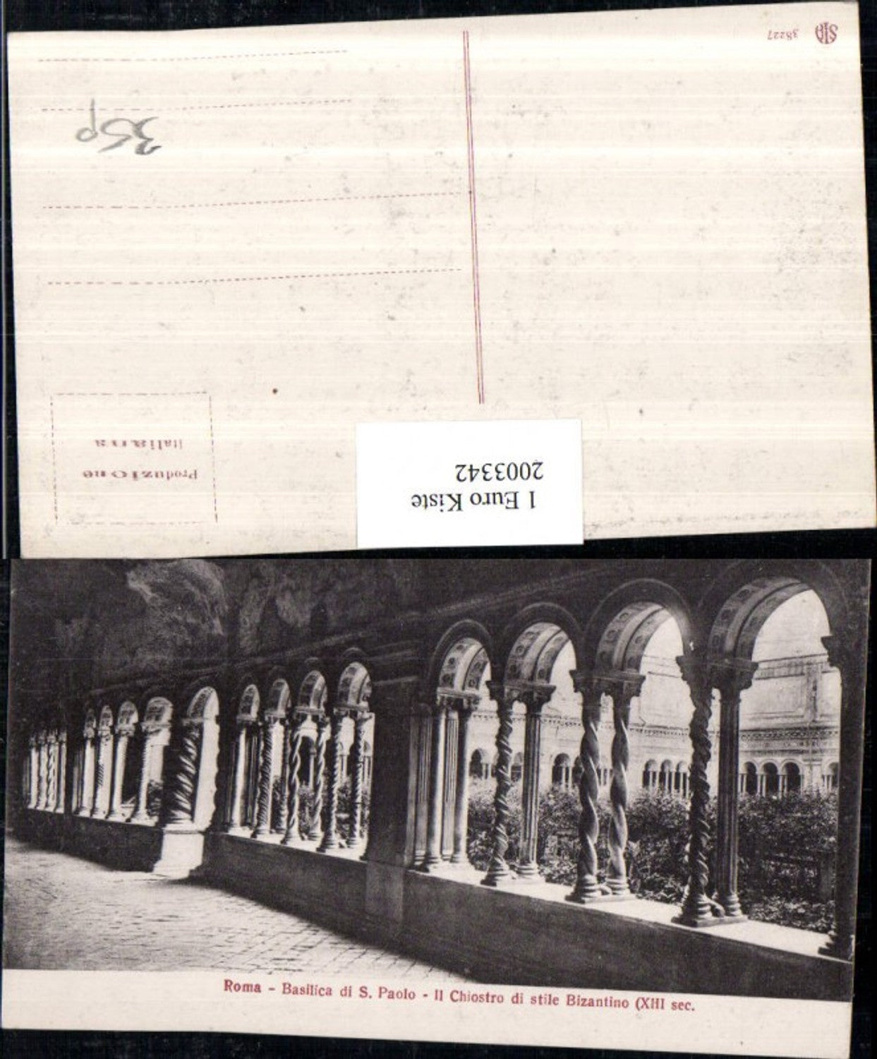 2003342,Roma Rom Basilica di S. Paolo Il Chiostro di stile Bizantino Arkaden