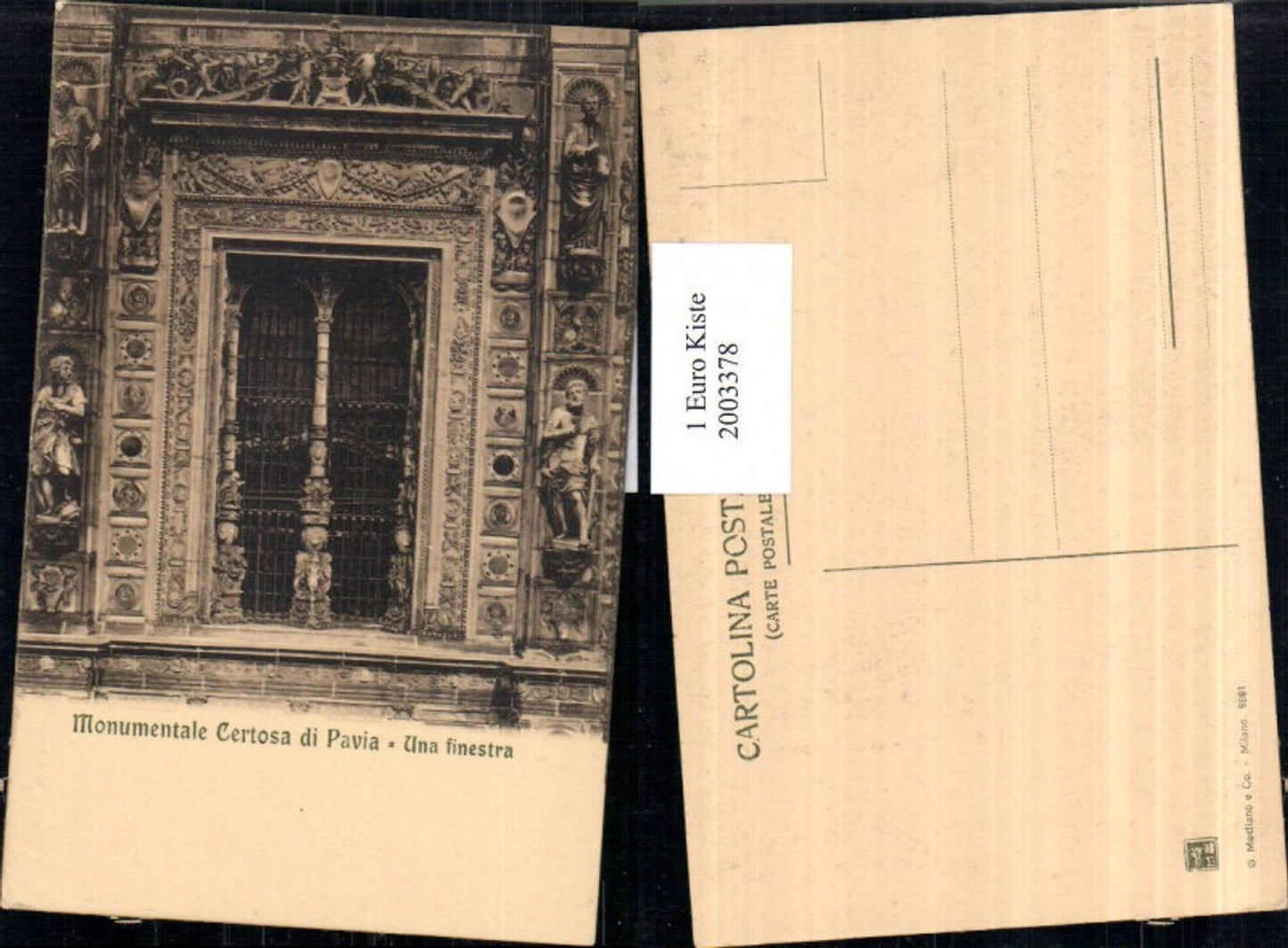 2003378,Monumentale Certosa di Pavia Una fnestra Detailansicht