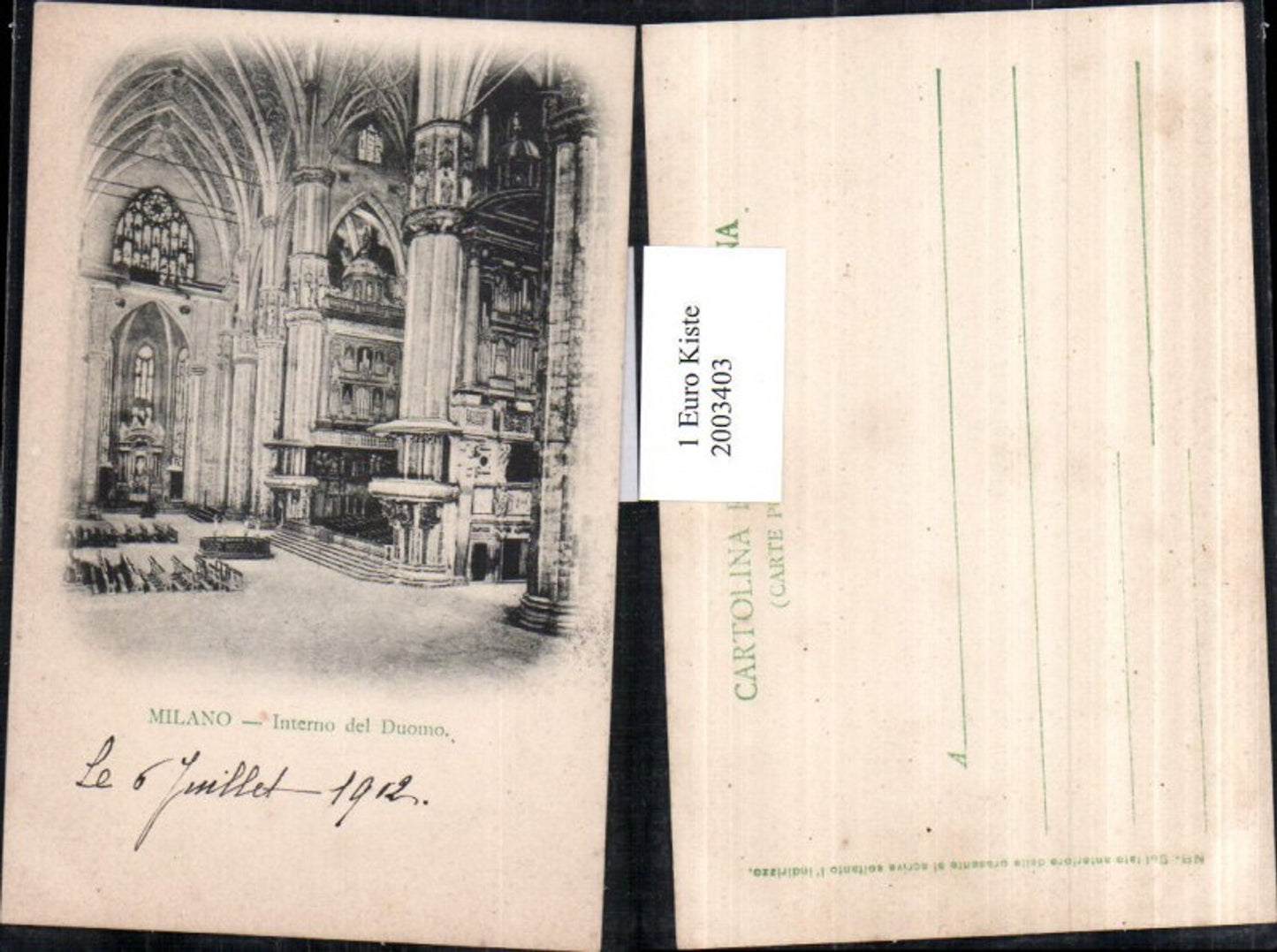 2003403,Milano Interno del Duomo Mailänder Dom Innenansicht