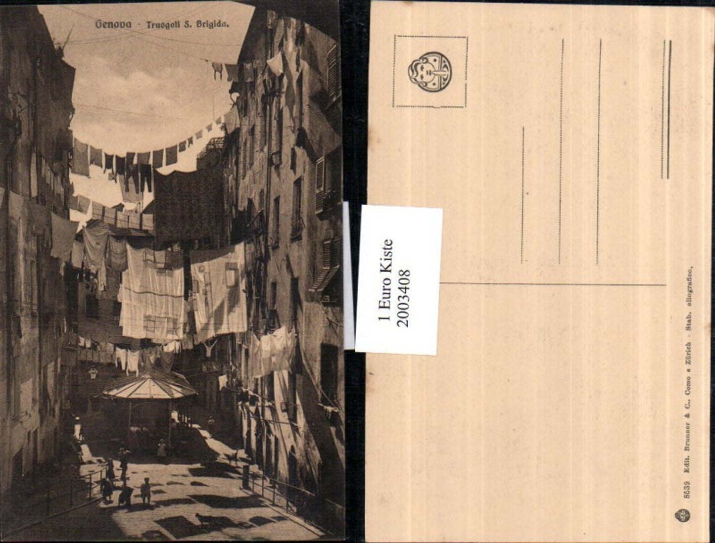 2003408,Genova Genua Truogoli S. Brigida Wäscheleinen Wäsche Ortsansicht