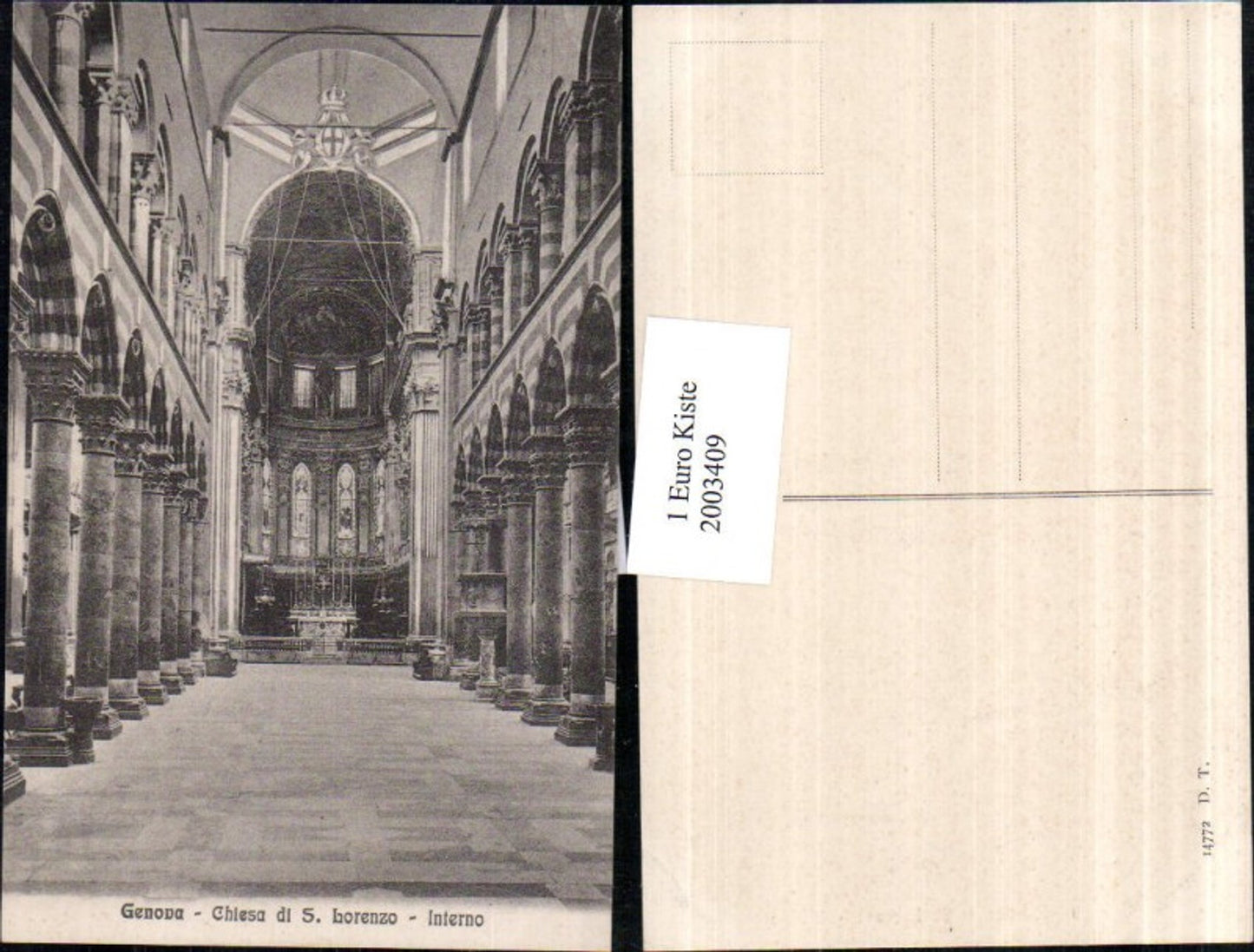 2003409,Genova Genua Chiesa di S. Lorenzo Kirche Innenansicht