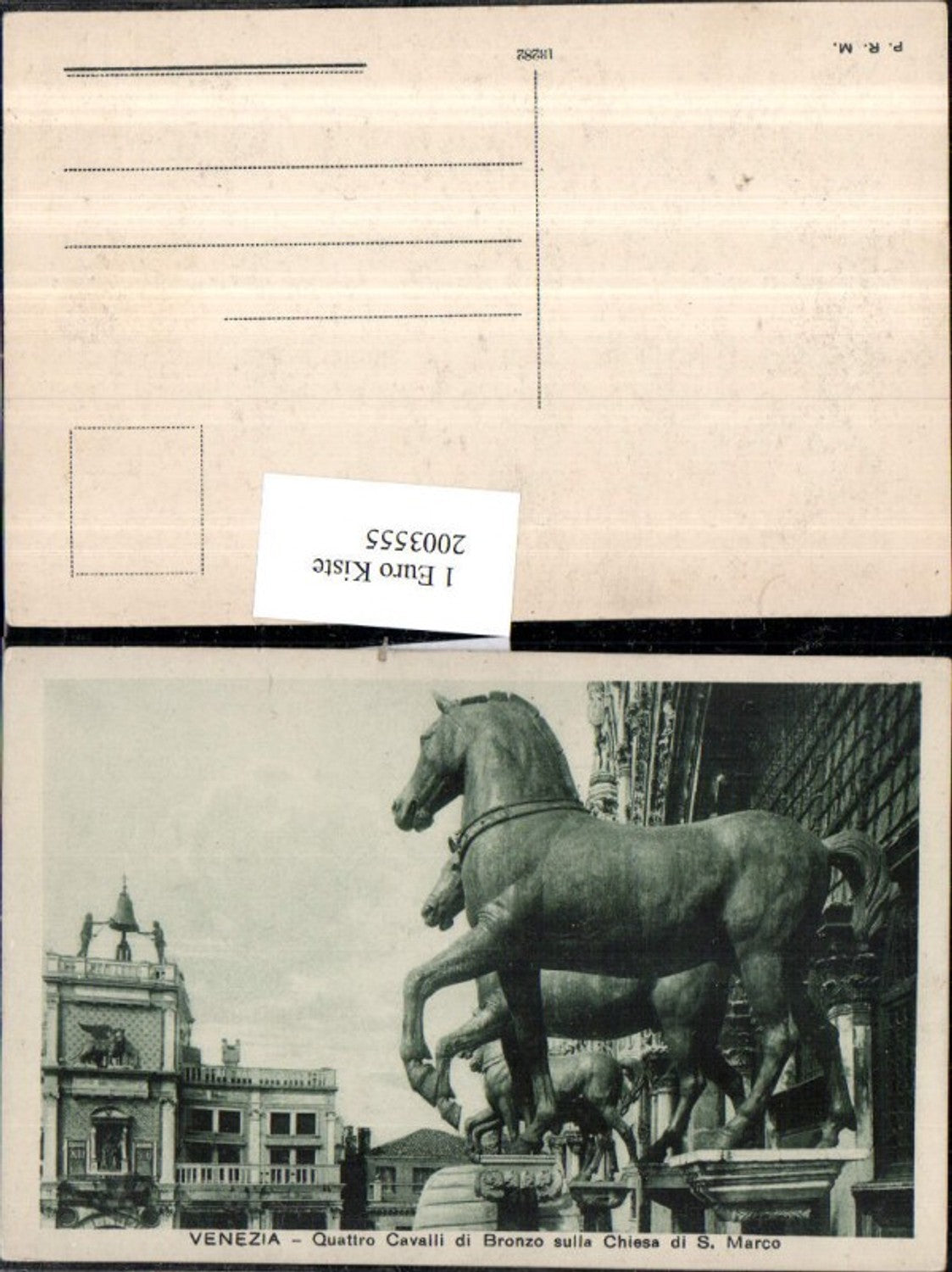 2003555,Venezia Venedig Quattro Cavalli di Bronzo sulla Chiesa di San Marco Pferde Statuen