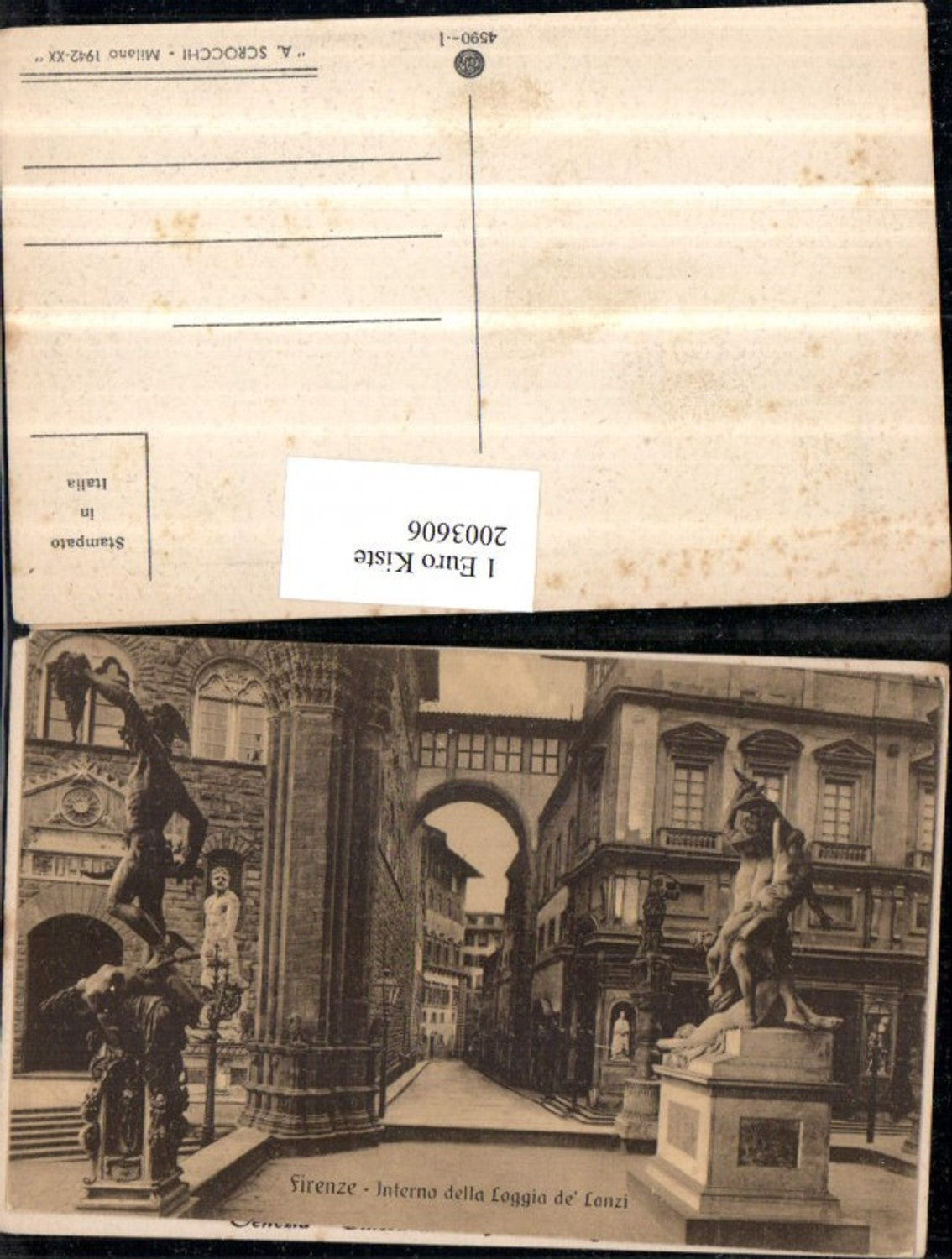 2003606,Firenze Florenz Interno della Loggia de Lanzi Straßenansicht