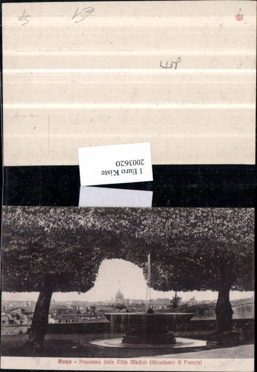 2003620,Roma Rom Panorama dala Villa Medici Accadeia di Francia Brunnen