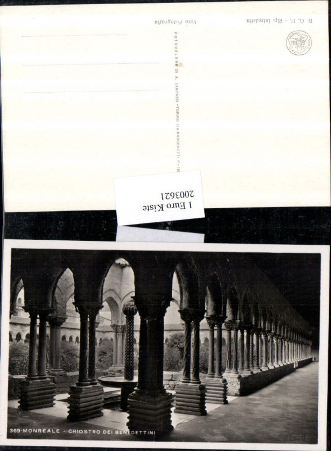 2003621,Monreale Chiostro die Benedettini Kloster Arkaden