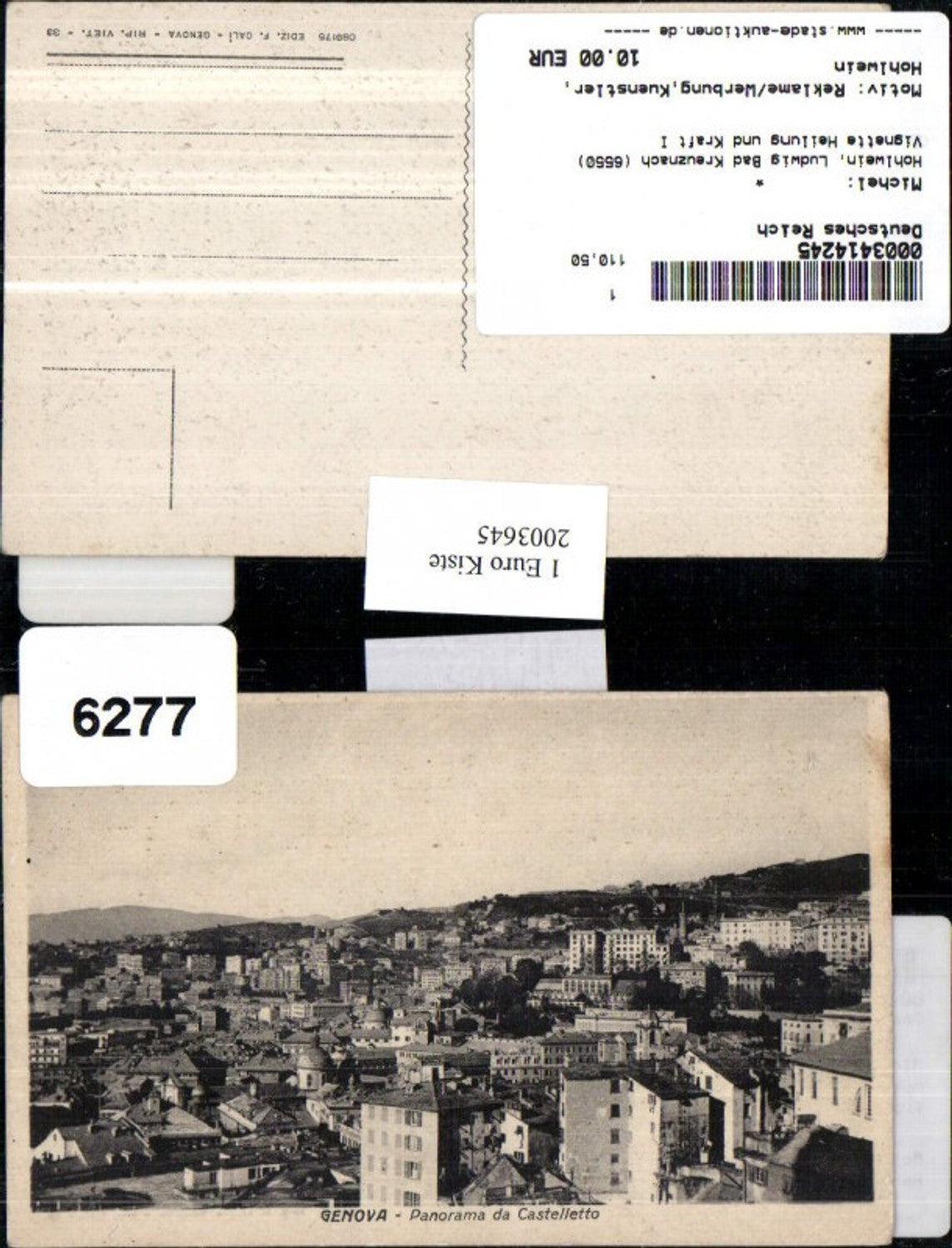 2003645,Genova Genau Totale Panorama da Castelletto