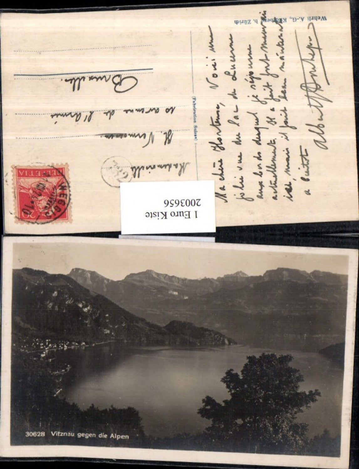 2003656,Vitznau geg. d. Alpen Bergkulisse