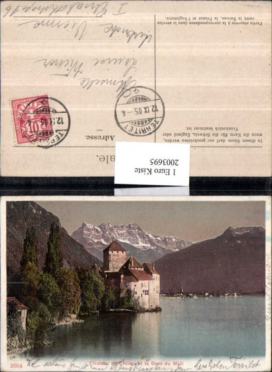 2003695,Chateau de Chillon et la Dent du Midi Schloss b. Montreux