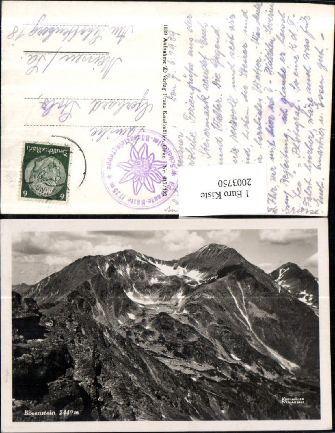 2003750,Bösenstein b. Pölsenbach i. d. Steiermark Bergkulisse