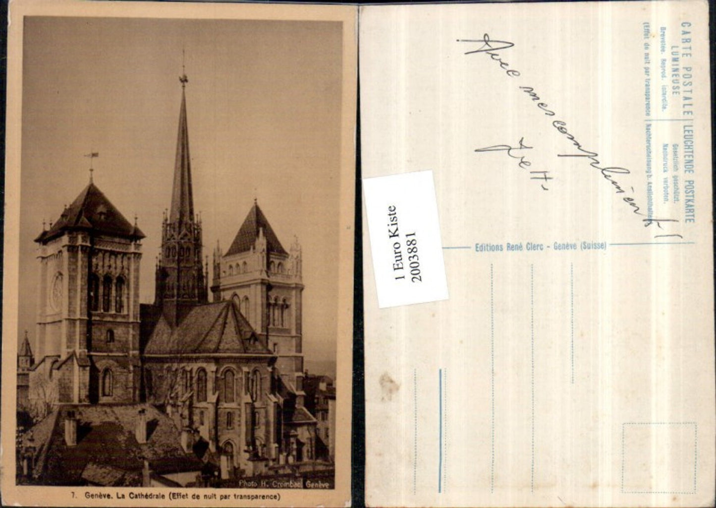 2003881,Geneve Genf La Chathedrale Kirche