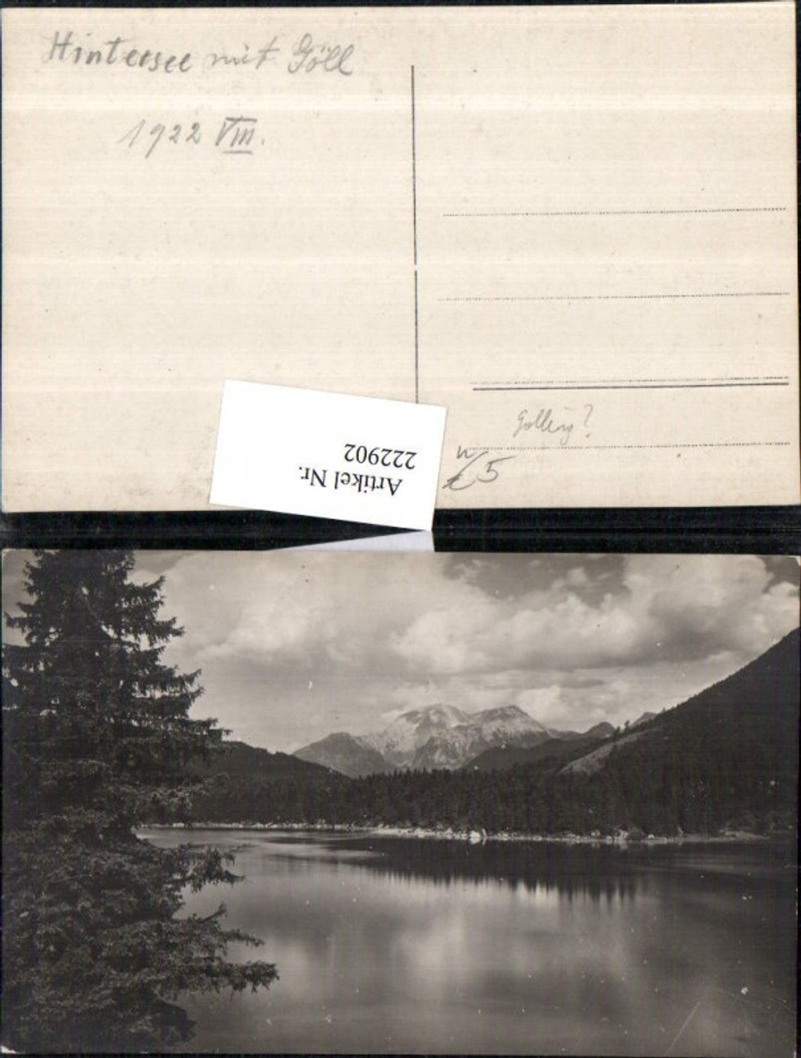 222902,Hintersee See m. Göll b. Golling Partie