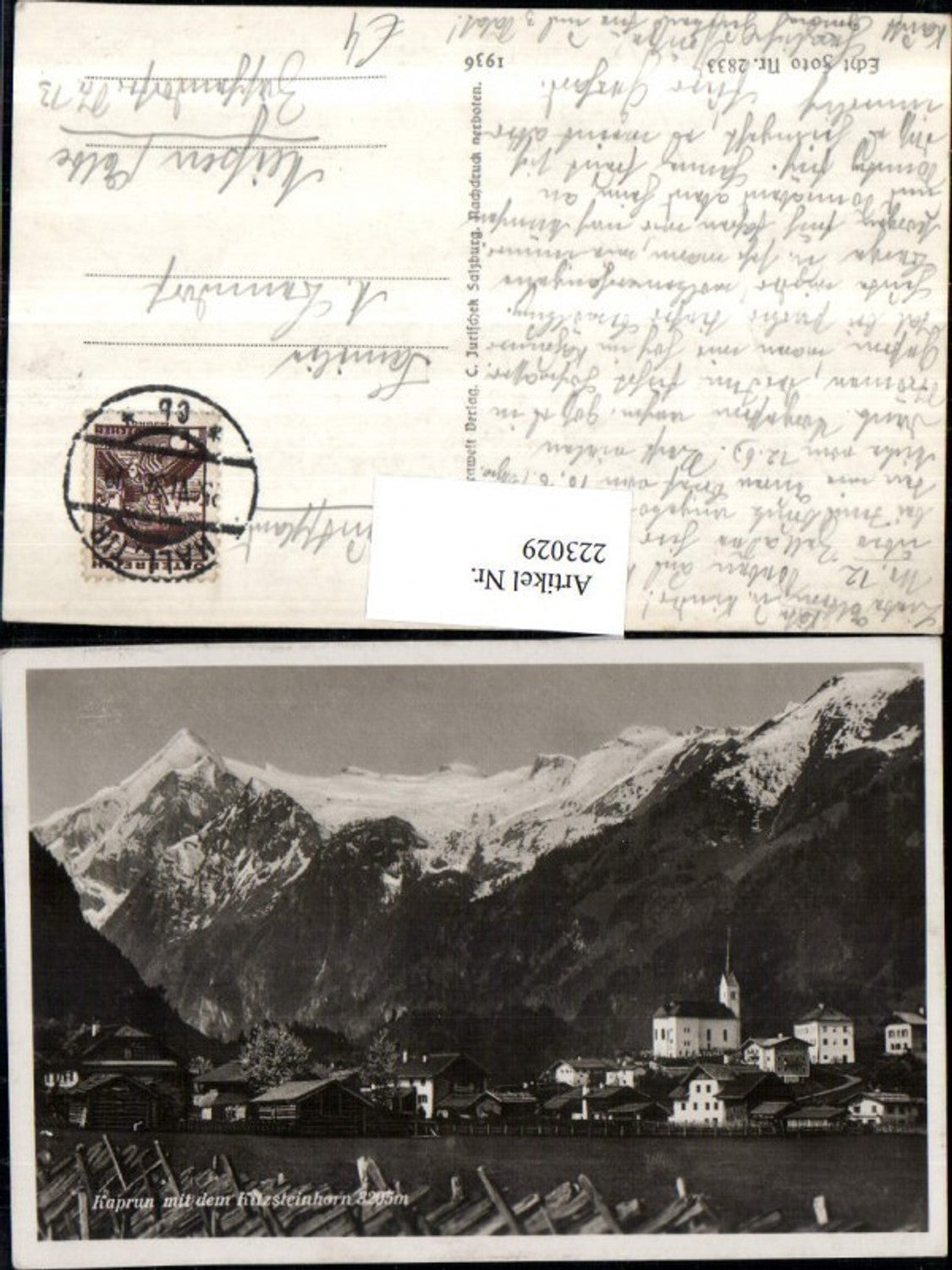 223029,Kaprun Teilansicht m. d. Kitzsteinhorn