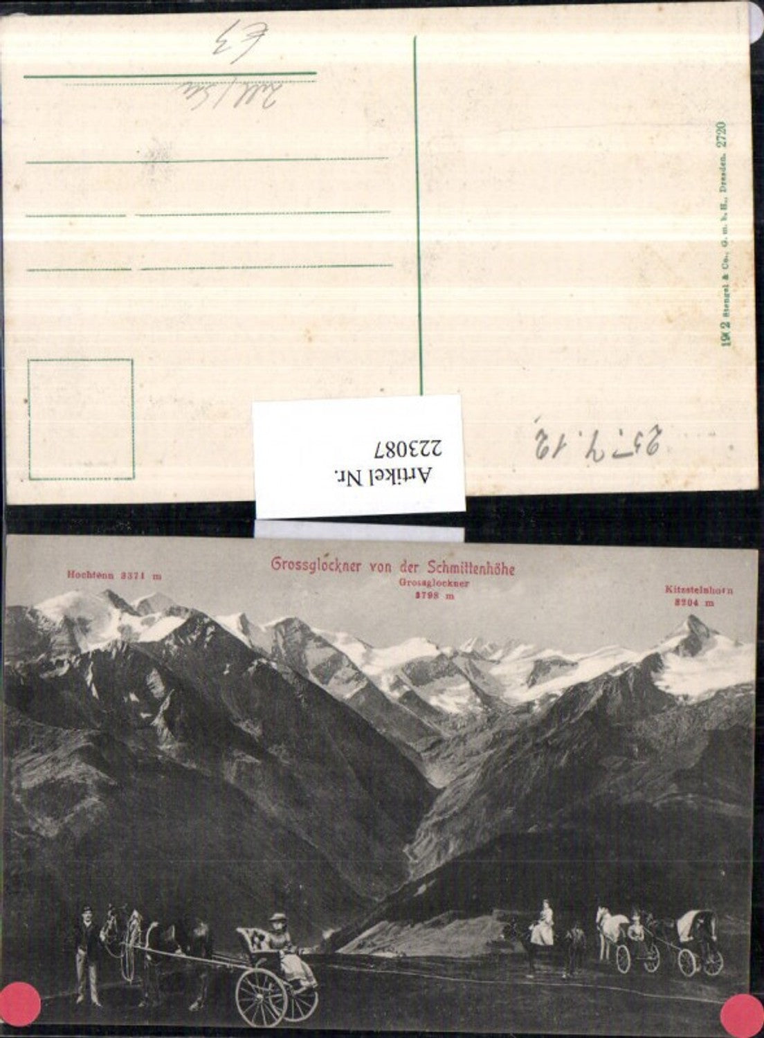 223087,Zell a. See Großglockner v. d. Schmittenhöhe Kutschen Hochtenn Kitzsteinhorn Bergkulisse
