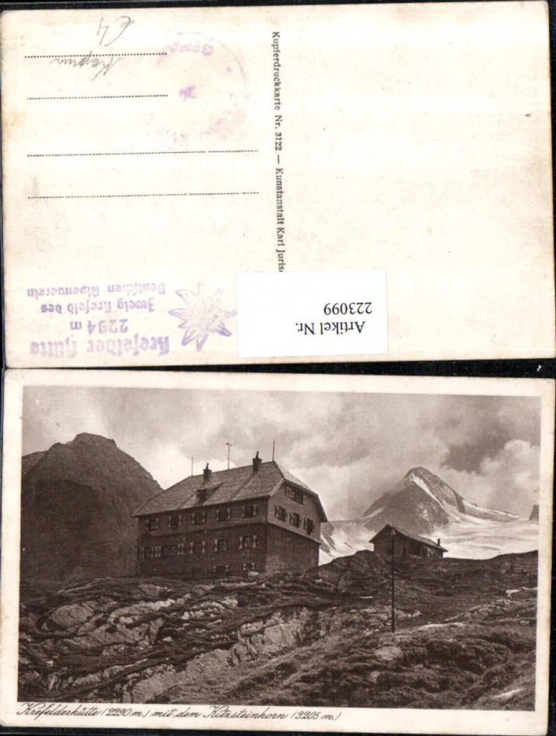 223099,Krefelderhütte Berghütte m. d. Kitzsteinhorn b. Kaprun