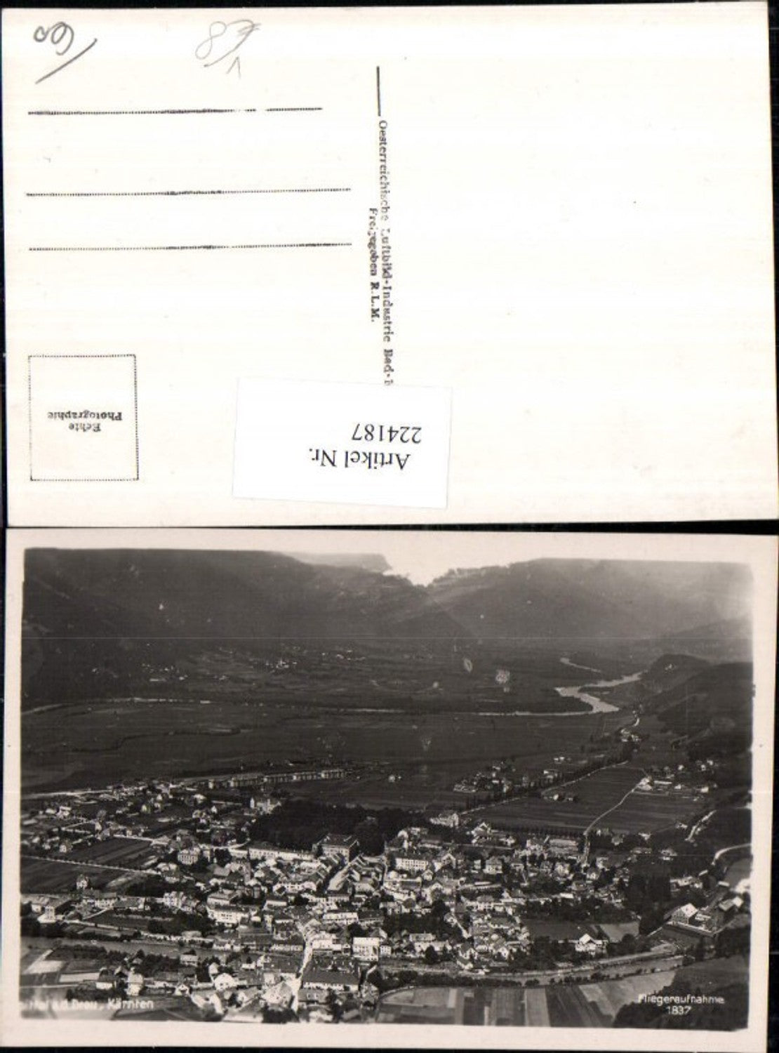 224187,Spittal a. d. Drau Totale pub Luftbild-Industrie Bad-Ischl Fliegeraufnahme 1837