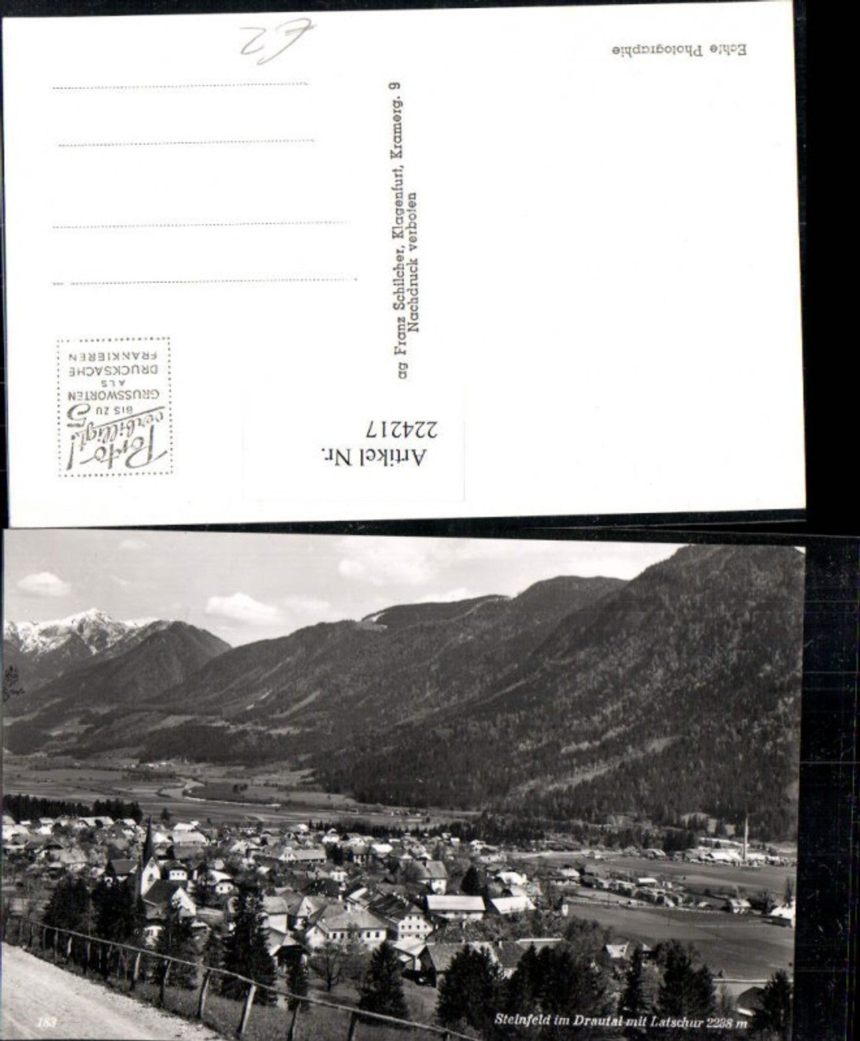 224217,Steinfeld i. Drautal Totale m. Latschur pub Franz Schilcher 183