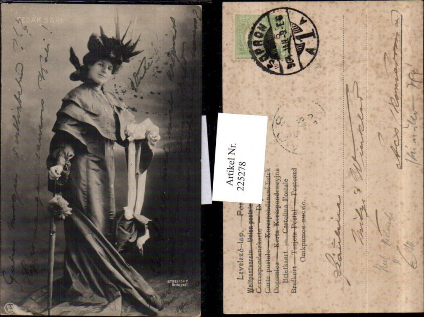 225278,Schauspielerin Fedak Sari Hut Hutmode Kleid