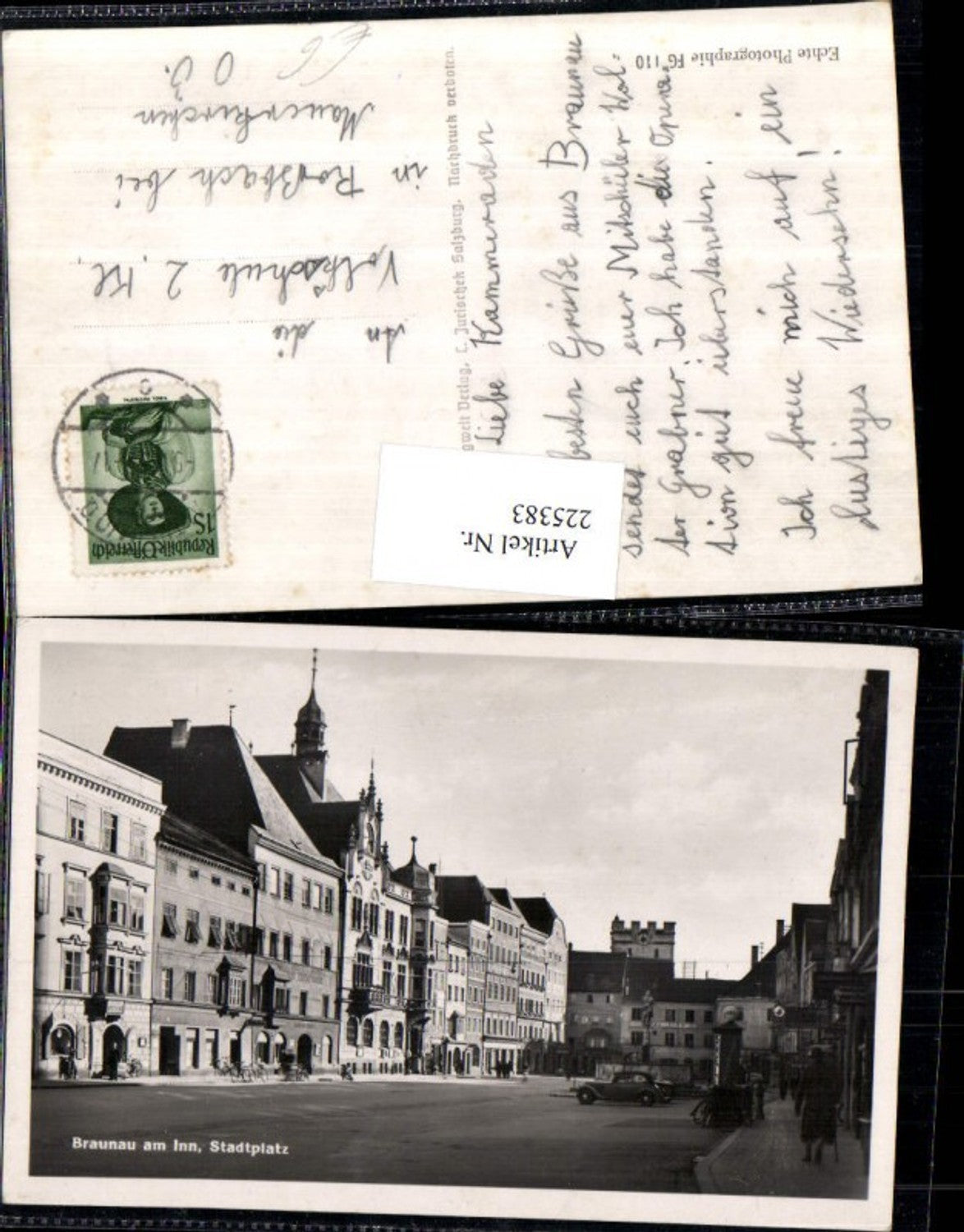 225383,Braunau a. Inn Stadtplatz Platz Straßenansicht