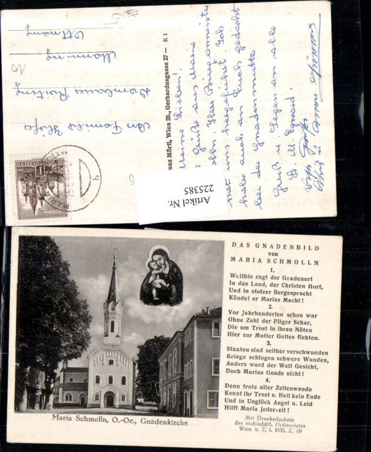 225385,Maria Schmolln Gnadenkirche Kirche Gnadenbild Text