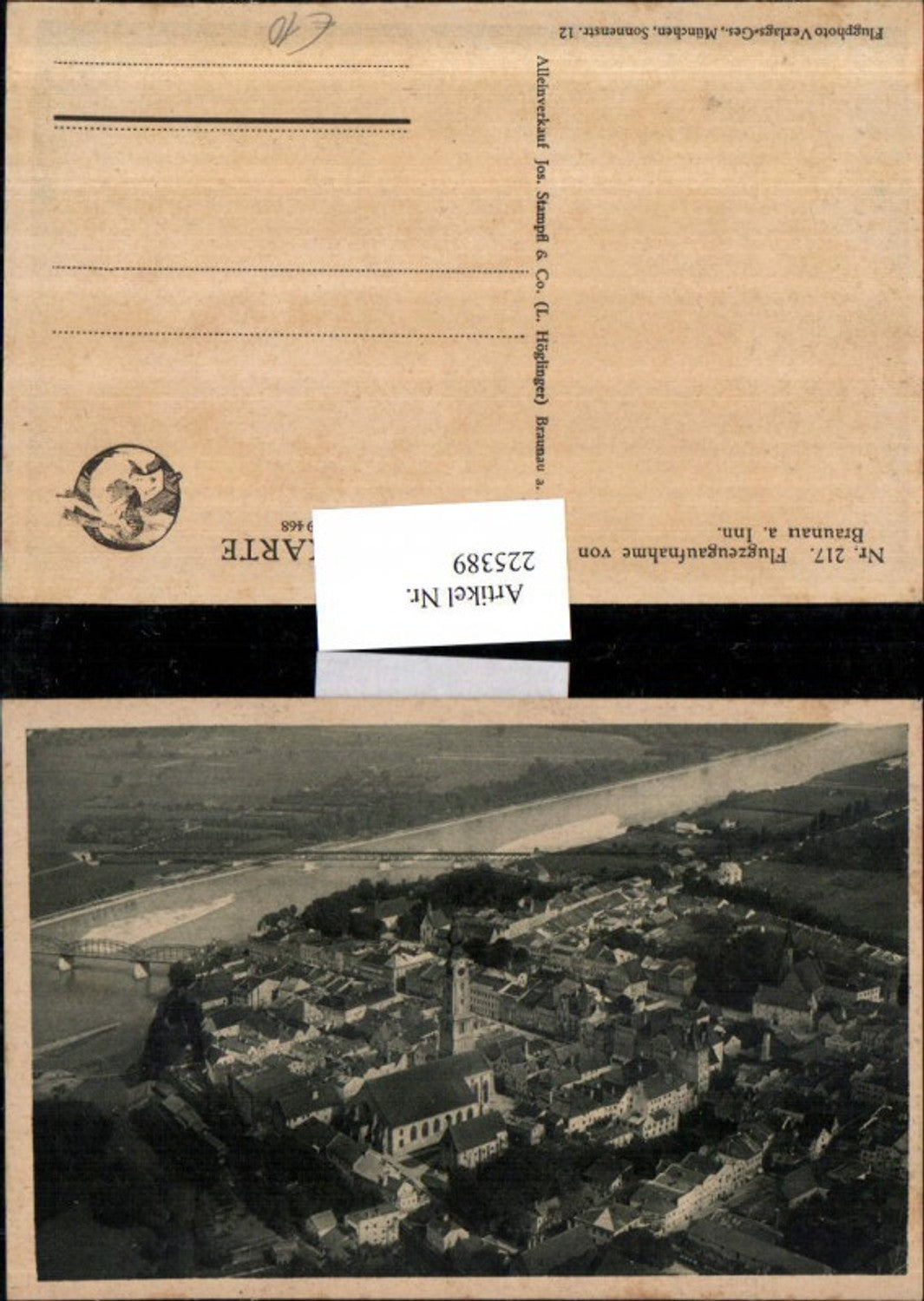 225389,Braunau a. Inn Totale Fliegeraufnahme 217