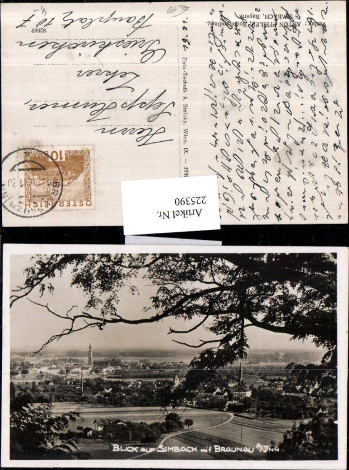 225390,Blick auf Simbach m. Braunau a. Inn