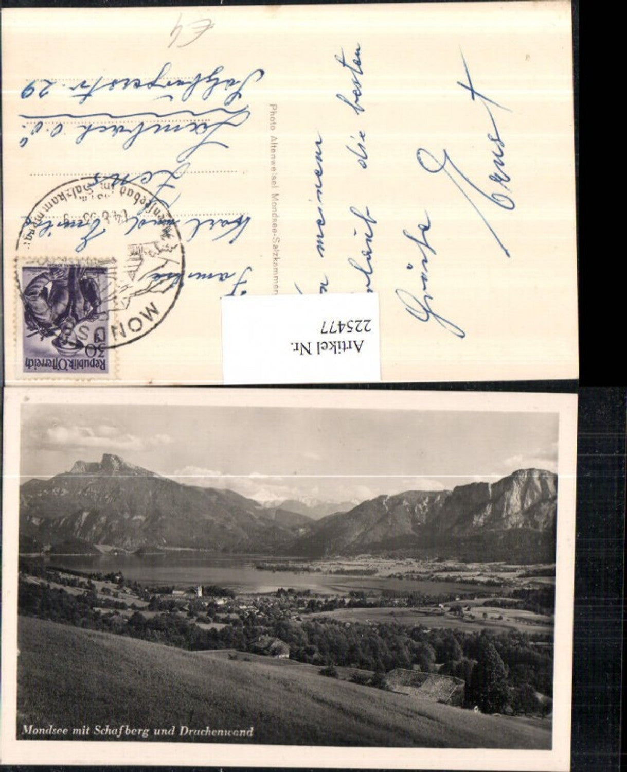 225477,Mondsee m. Schafberg u. Drachenwand b. Gmunden