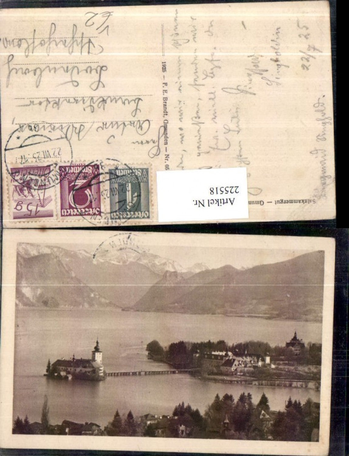 225518,Salzkammergut Gmunden Schloss Orth pub F. E. Brandt 05