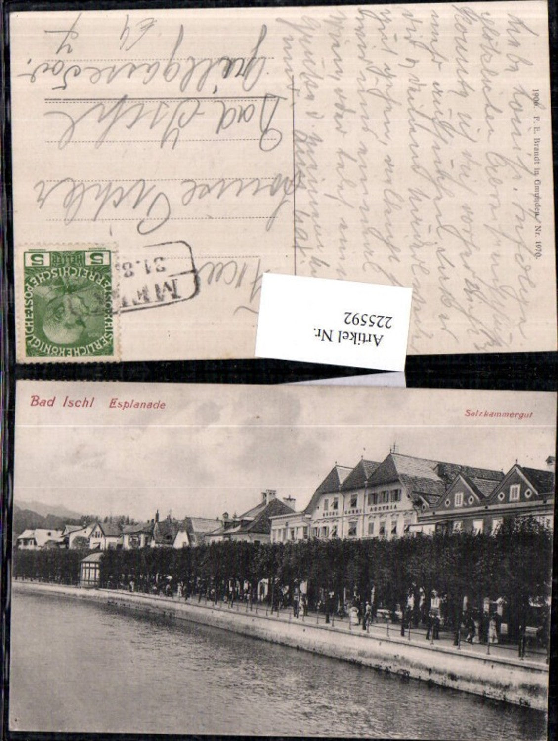 225592,Bad Ischl Esplanade pub F. E. Brandt 1970