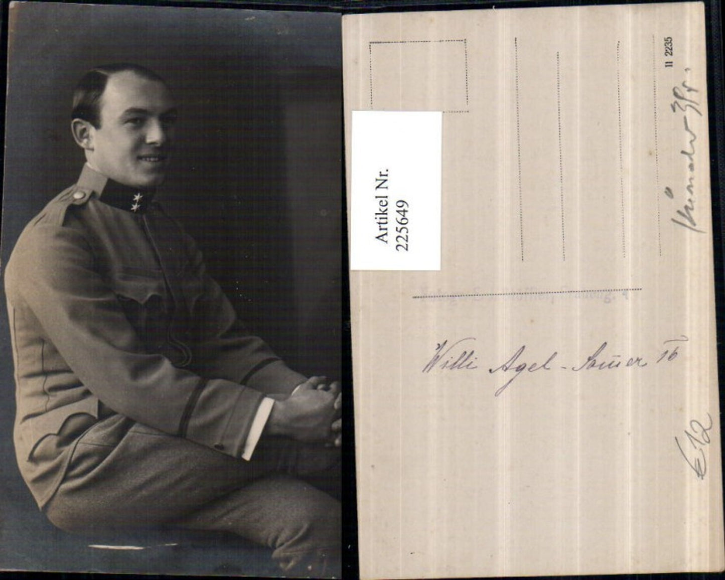 225649,Schauspieler Willi Agel in Uniform