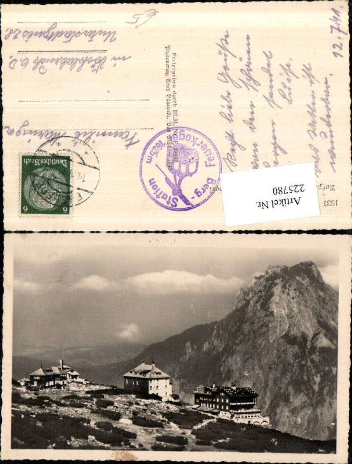 225780,Seilschwebebahn Ebensee Feuerkogel Berghütten Aufziehendes Gewitter