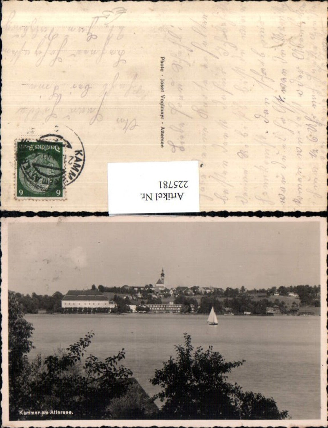 225781,Kammer a. Attersee Teilansicht Partie