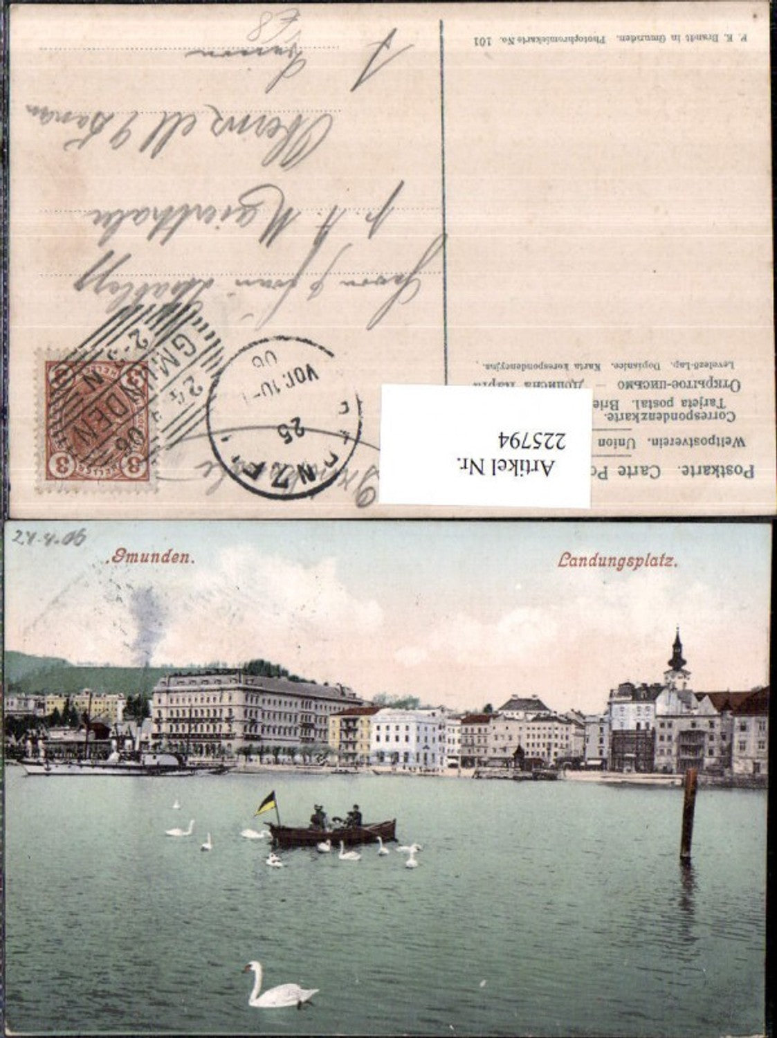 225794,Gmunden Landungsplatz pub F. E. Brandt 101