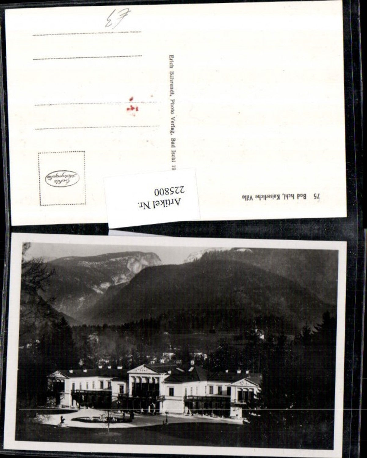 225800,Bad Ischl Kaiservilla Villa