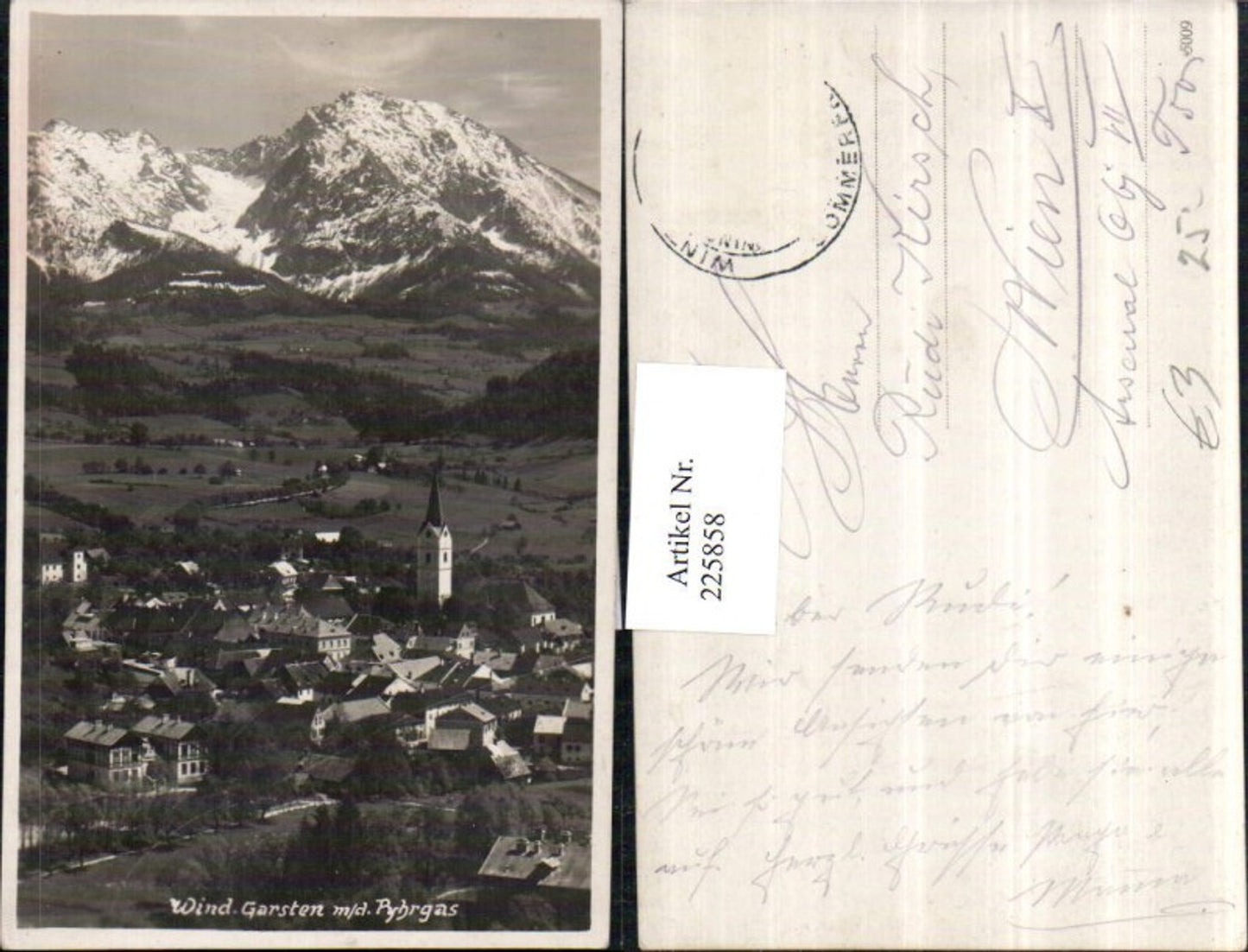 225858,Windischgarsten Totale m. d. Pyhrgas Bergkulisse