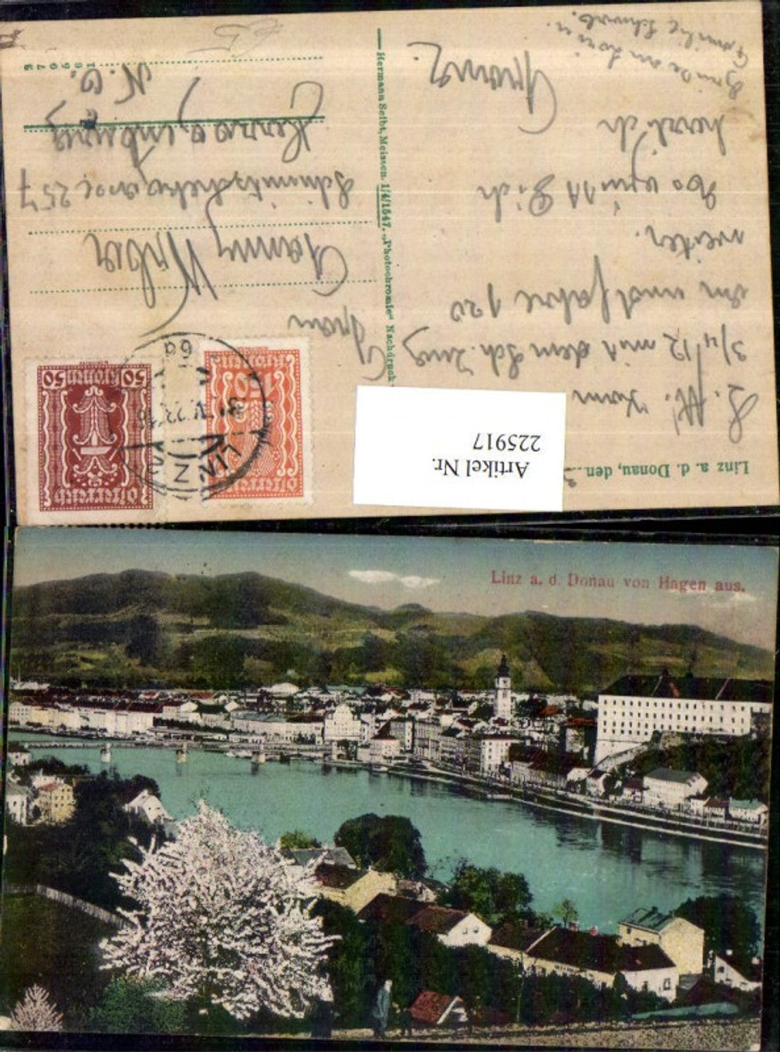 225917,Linz a. d. Donau Teilansicht v. Hagen aus