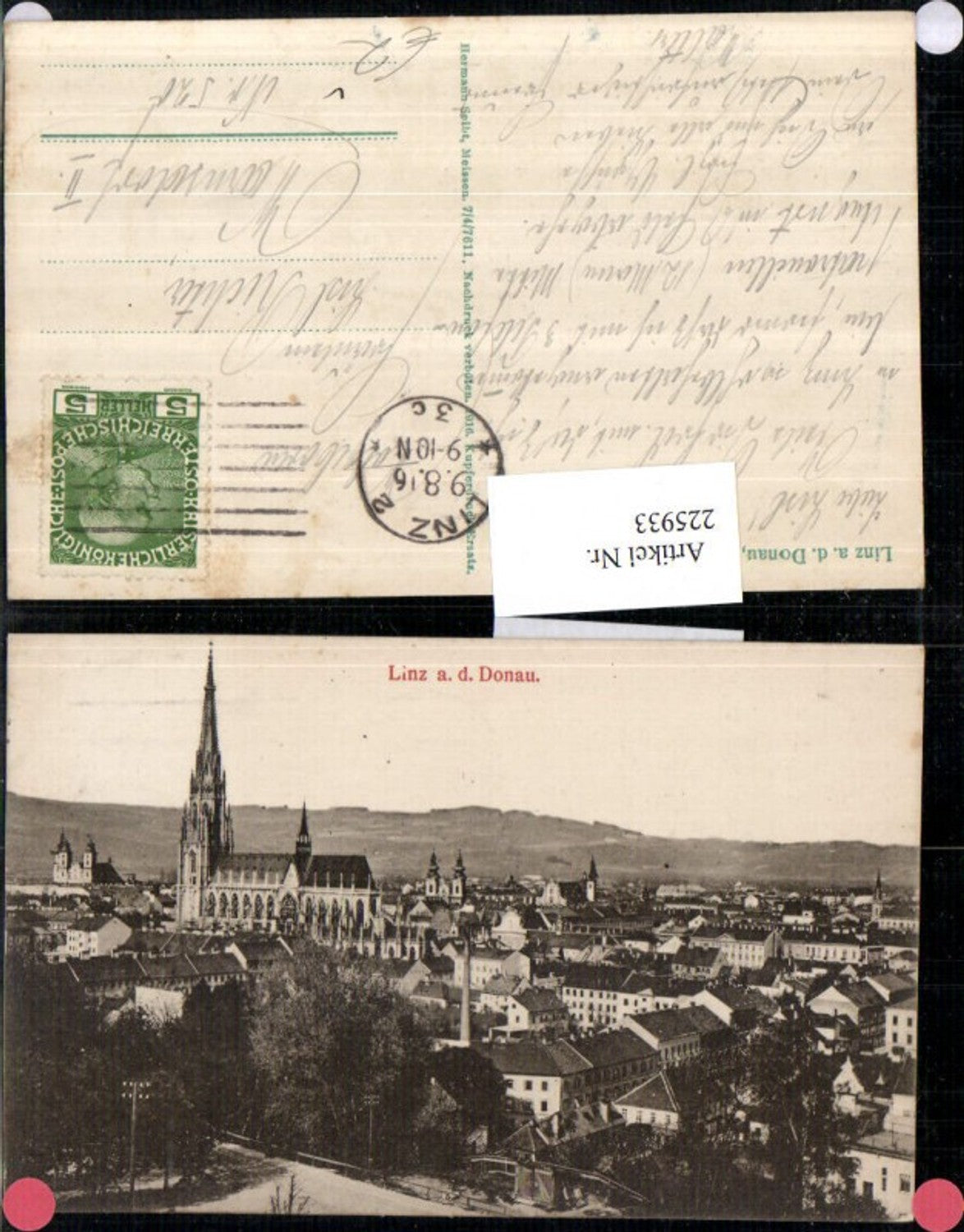 225933,Linz a. d. Donau Teilansicht Dom Kirche