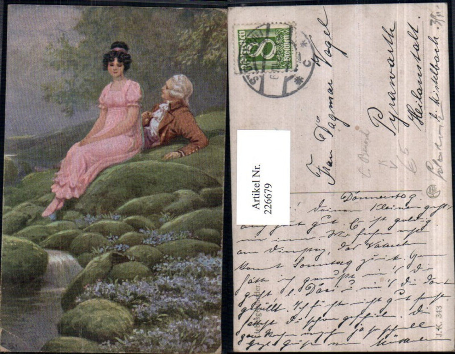 226679,Künstler AK C. Benesch Liebesgeplauder Liebespaar Liebe pub Kilophot