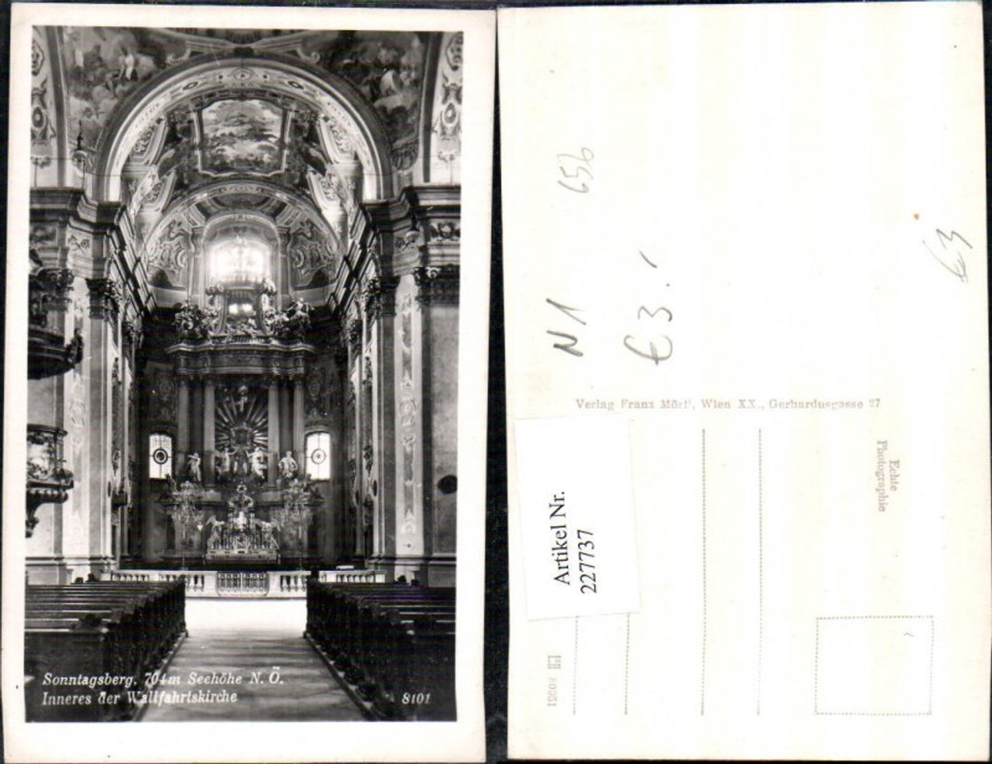 227737,Sonntagberg Inneres d. Wallfahrtskirche Kirche