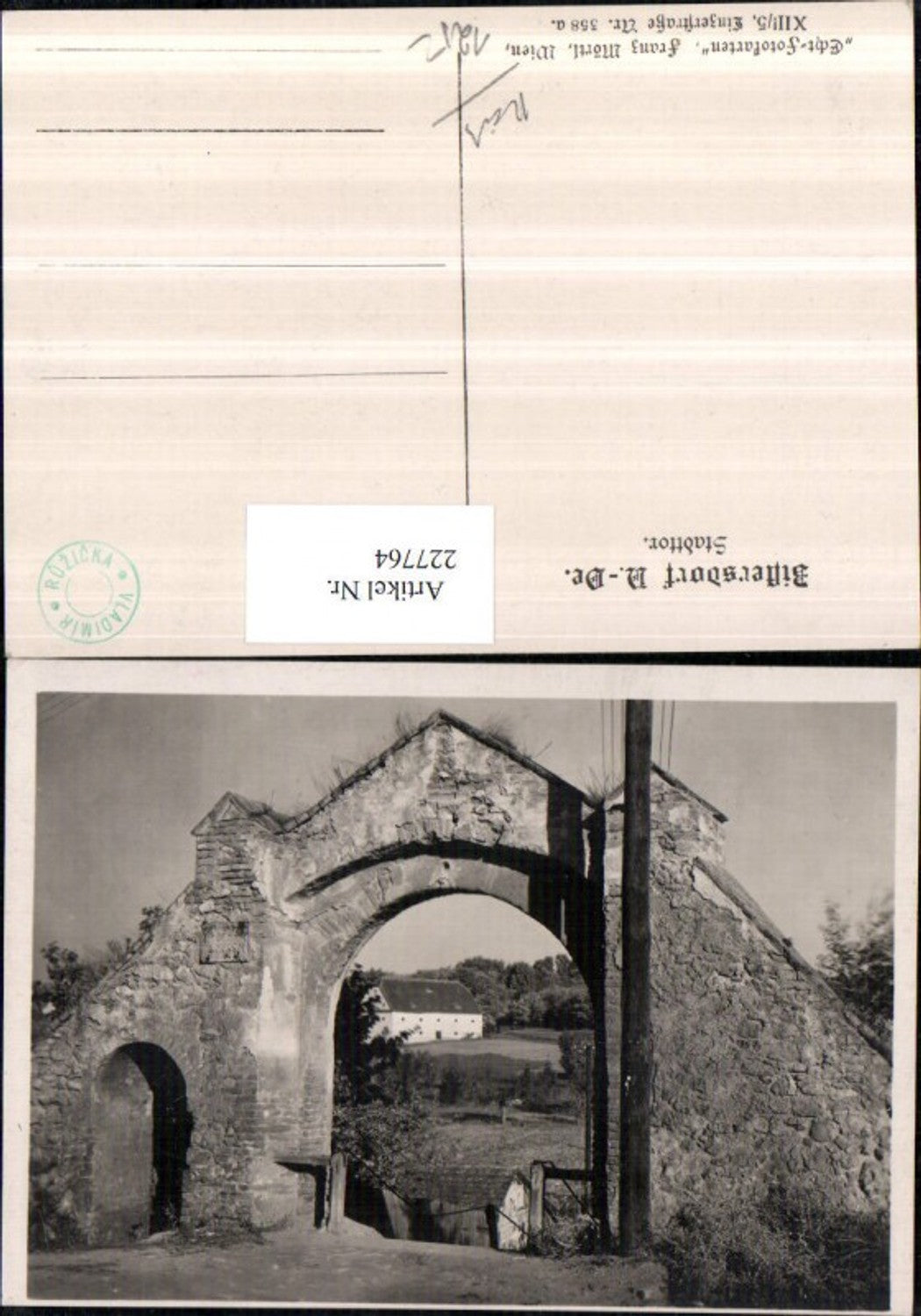 227764,Zistersdorf Stadttor Tor pub Franz Mörtl Wien 358 a