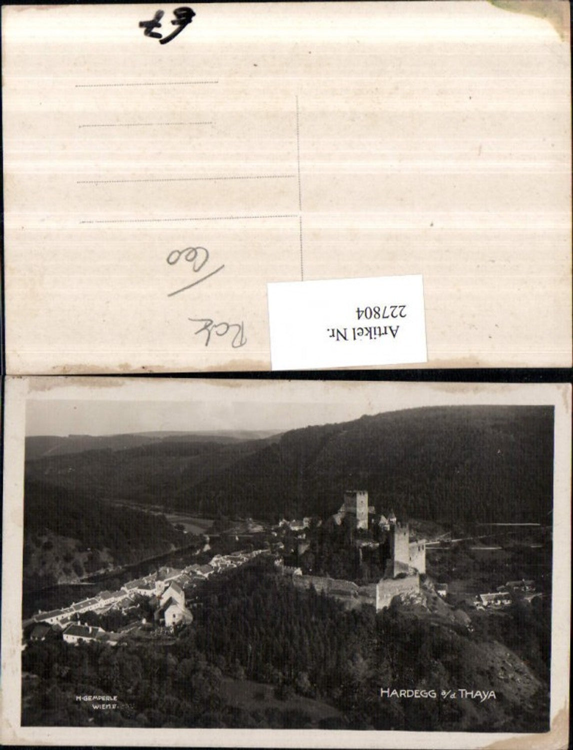 227804,Hardegg a. d. Thaya Totale m. Burg