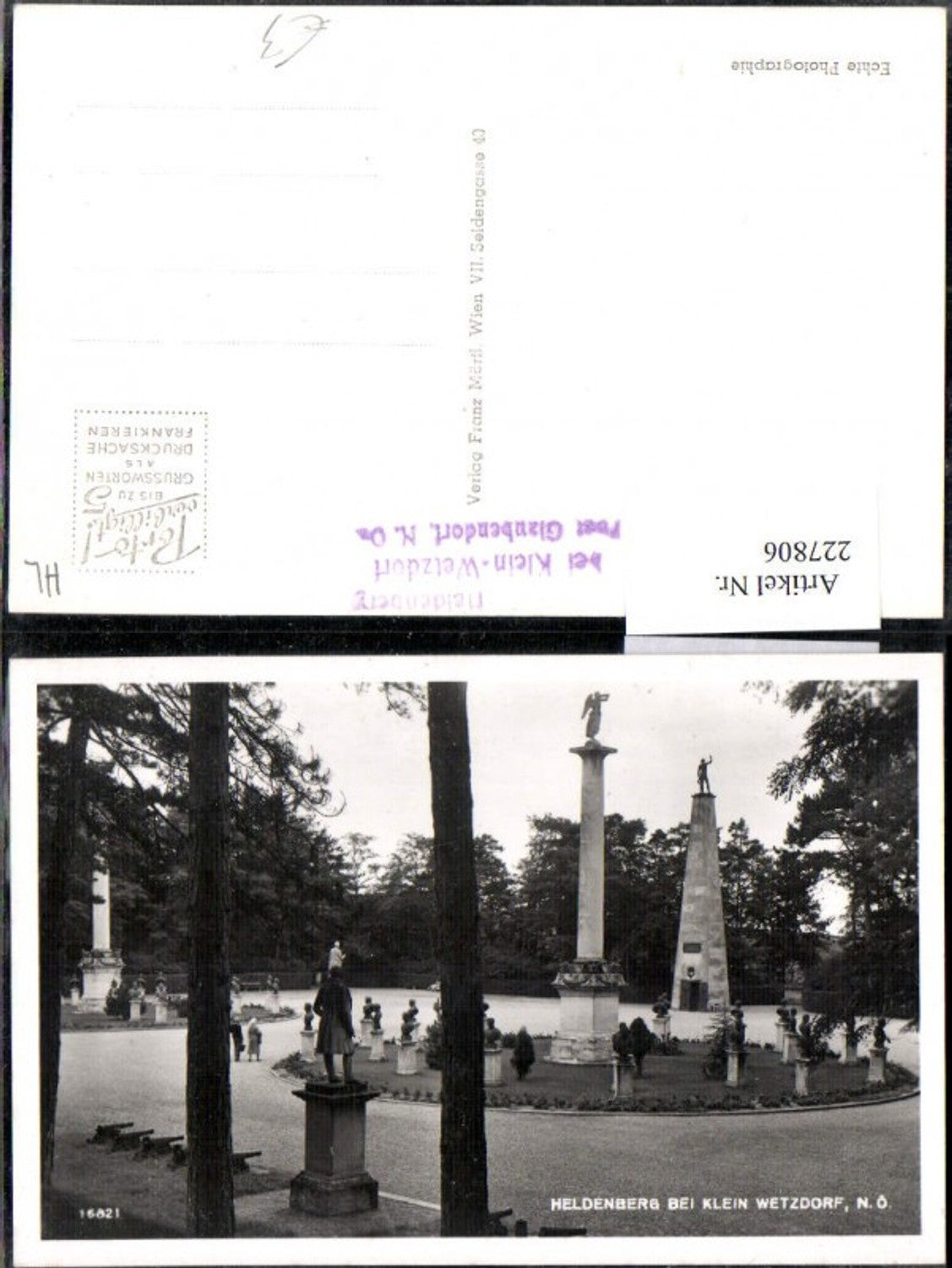 227806,Heldenberg b. Klein Wetzdorf Säulen Statuen