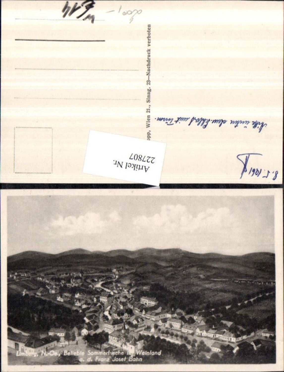 227807,Limberg Totale im Weinland a. d. Franz Josef Bahn b. Maissau