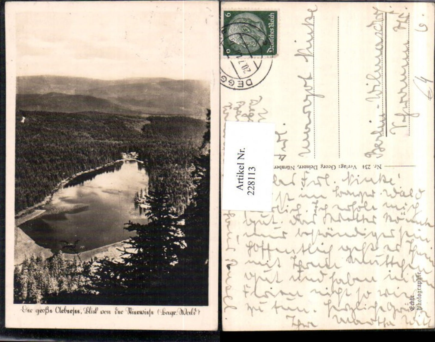 228113,Der große Obersee Blick v. d. Stierwiese b. Deggendorf