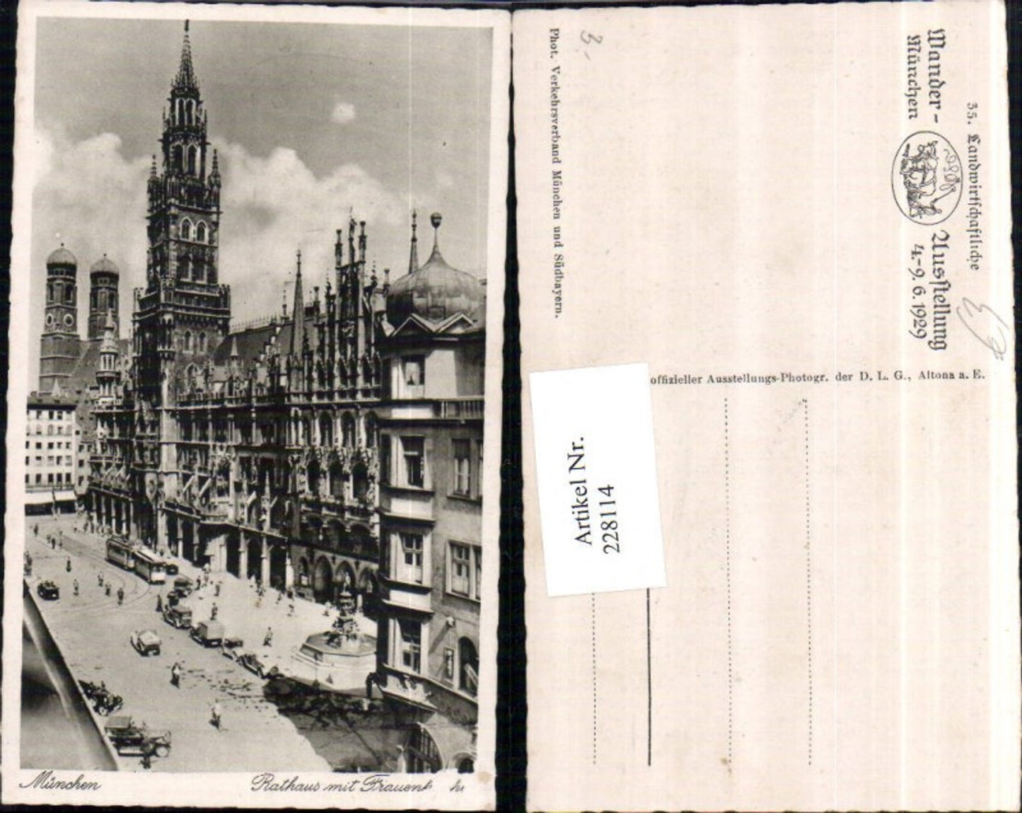 228114,München Rathaus m. Frauenkirche Kirche