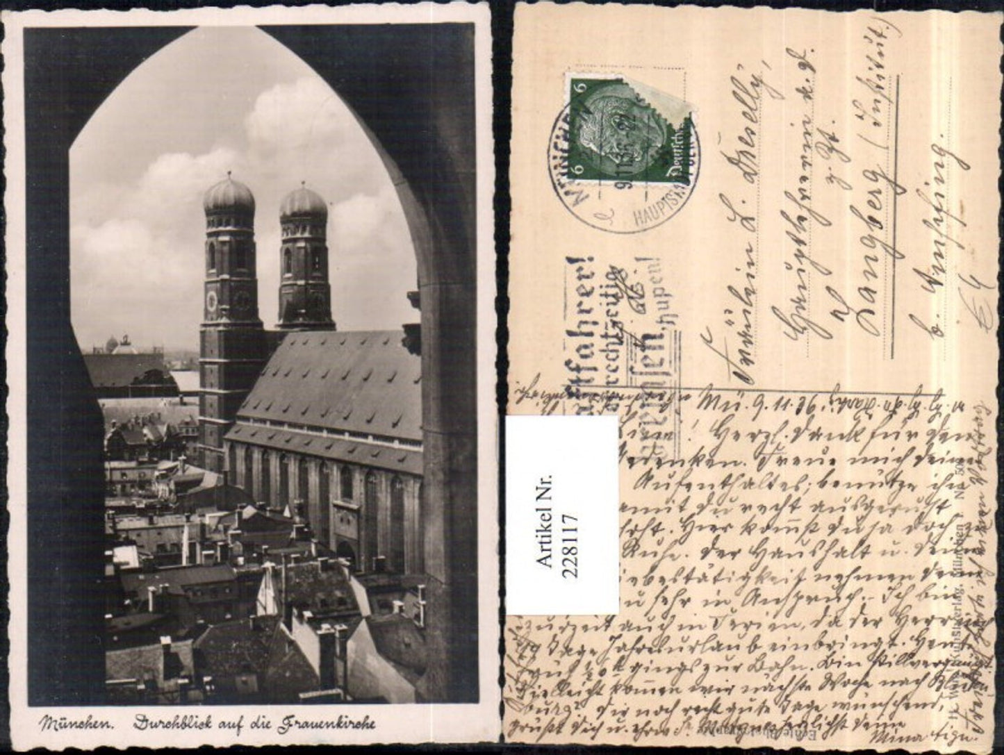 228117,München Durchblick auf d. Frauenkirche Kirche